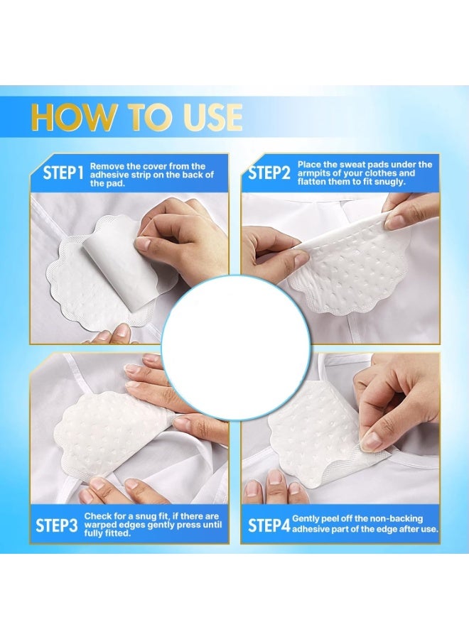 VIUAUAX Armpit Sweat Pads, 100 Pcs Wider and larger Underarm Sweat Pads for Men Hyperhidrosis, Disposable Sweat Pads for Under Arms, Sweat Free Armpit Protection for Outdoor Work Meeting - Image 5